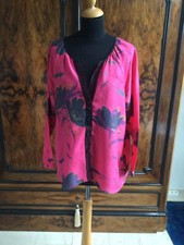 Seidenbluse pink blüten gebraucht kaufen  Überherrn