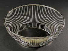Tigela de arame de aço inoxidável polida espelhada redonda Alessi 9,5” frutas/pão, etc, usado comprar usado  Enviando para Brazil