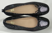 Sapatilhas femininas ABEO Cadence Bow balé tamanho 7M preto/folha de estanho couro cintilante comprar usado  Enviando para Brazil