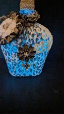 Garrafa de vidro decorativa feita à mão com bugiganga, anel, pingente comprar usado  Enviando para Brazil