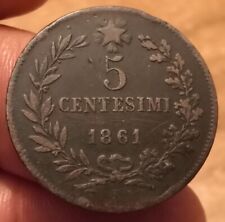 Moneta centesimi 1861 usato  Olbia
