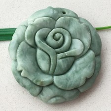 Pingente de flor Reiki 100% natural certificado Guizhou Cui pedra jade escultura 花 4609 comprar usado  Enviando para Brazil