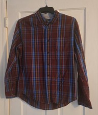 Camisa masculina Tommy Hilfiger manga longa xadrez gola redonda tamanho: G, usado comprar usado  Enviando para Brazil