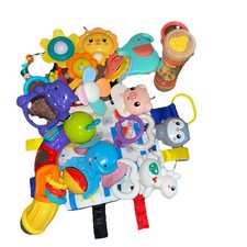 Lote de 12 mordedores de chocalho sensorial Fisher Price Infantino brinquedo infantil bebê, usado comprar usado  Enviando para Brazil