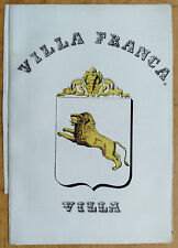 Brasão Villa Franca - Estampa colorida Barbosa Portugal - 1860 comprar usado  Enviando para Brazil