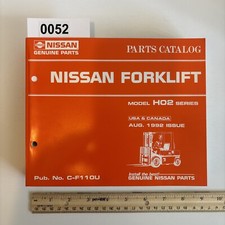 Empilhadeira Nissan modelo série HO2 catálogo de peças edição agosto 1992 Pub.Sem C-F11OU comprar usado  Enviando para Brazil