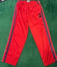 Usado, Calça de atletismo vintage Y2K plug snap away grunge skate tamanho XL vermelha folgada hip hop comprar usado  Enviando para Brazil