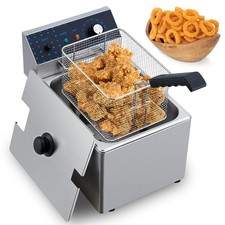 Fritadeira elétrica GarveeHome aço inoxidável com cesta 8L/8,45QT 1600W, usado comprar usado  Enviando para Brazil