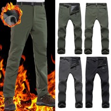 Calças masculinas térmicas de lã forradas elásticas carga combate trabalho caminhada v, usado comprar usado  Enviando para Brazil