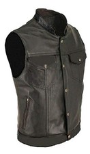 leather motorcycling waistcoat for sale  HIGH PEAK