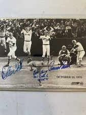 CARLTON FISK, JOHNNY BENCH, Pat Darcy 1975 WS Jogo 6 Foto Assinada 8x10 - Certificado de autenticidade, usado comprar usado  Enviando para Brazil