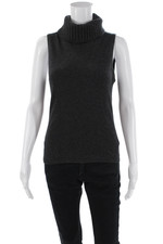 Usado, Blusa Michael Kors feminina sem mangas gola alta malha cinza lã tamanho médio comprar usado  Enviando para Brazil