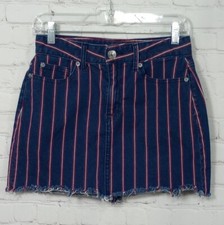 Mini-saia listrada American Eagle feminina 4 jeans super stretch cintura alta comprar usado  Enviando para Brazil