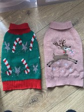 Christmas dog jumpers for sale  OTLEY