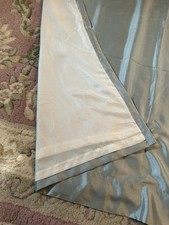 2 painéis de cortina azul dossel SEDA SINTÉTICA haste forrada dupla bolso aba superior 84"X54" comprar usado  Enviando para Brazil