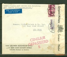 ÍNDIAS HOLANDESAS 9.7.40 CENSURADAS VIA CORREIO AÉREO DE HONG KONG COMERCIAL PARA EUA comprar usado  Enviando para Brazil