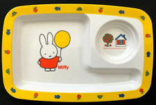 Bandeja de prato infantil Miffy, utensílios de mesa 6,25 x 9,75", material sintético, usado comprar usado  Enviando para Brazil