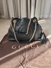 Bolsa Gucci couro de bezerro pebbled Soho corrente ombro preta comprar usado  Enviando para Brazil