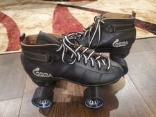 Usado, Patins femininos Black Cobra Roller Derby estilo livre tamanho 7-Power Formula comprar usado  Enviando para Brazil