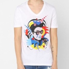 Camiseta A/X Armani Exchange Street Art GRANDE Slim Fit Decote V Algodão Gráfico Casual  comprar usado  Enviando para Brazil