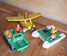 Vintage Fisher Price Adventure People 307 Wilderness Patrol Zestaw Samolot Łódź Łazik, używany na sprzedaż  Wysyłka do Poland