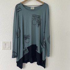 Túnica Chalet Et Ceci Feminina Tamanho XL Manga Longa Artística Lagenlook Assimétrica comprar usado  Enviando para Brazil