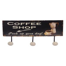 9932308-d Gancho de Parede Guarda-Roupa de Metal "Cafeteria" 15x37cm comprar usado  Enviando para Brazil