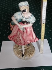 Vintage ceramica ragazza usato  Italia