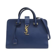 SAINT LAURENT Cabas Torebka na ramię Skóra cielęca Niebieska 357395 na sprzedaż  Wysyłka do Poland