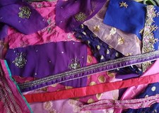 Sari snippets. pink for sale  DEVIZES