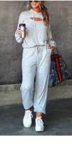 Top jogging gris d'occasion  Nice-