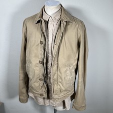 Jaqueta masculina Abercrombie & Fitch Wakely média cáqui bronzeado algodão com zíper botão casaco comprar usado Jaqueta masculina Abercrombie & Fitch Wakely média cáqui bronzeado algodão com zíper botão casaco comprar usado  Enviando para Brazil