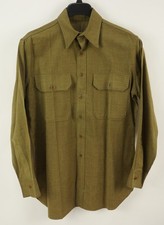 Camisa militar masculina vintage anos 40 segunda guerra mundial tecido lã aba gás exército GG verde utilitário, usado comprar usado  Enviando para Brazil