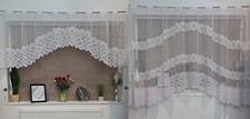 Biała siatka woalowa do małego okna 200/80 cm koronka gipurowa, używany na sprzedaż  Wysyłka do Poland