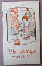 1920 Westinghouse livreto de receitas elétrico para WAFFLES com waffle ferro wafflizing comprar usado  Enviando para Brazil