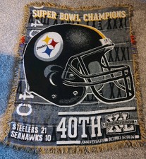 Vtg steelers blanket for sale  Stanley