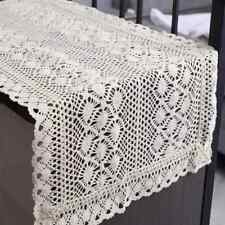 Cachecol vintage 15x35" mão crochê renda mesa corredor cômoda flor guardanapo casamento, usado comprar usado  Enviando para Brazil