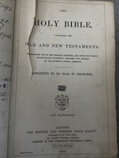 Holy bible old for sale  BEXLEY