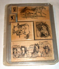 Usado, Stampin Up 2001! Juego de 6 estampillas de goma Equestrian Dream Horse Pony segunda mano  Embacar hacia Argentina