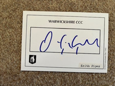 Używany, Keith Piper - rzadka podpisana karta z autografem "Warwickshire CCC Player" na sprzedaż  Wysyłka do Poland