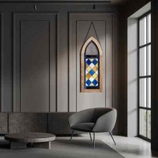 Painel de vitral quadriculado vitoriano comprar usado  Enviando para Brazil