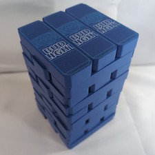 Budweiser Bud Light Jenga Tower Block Game cerveja festa madeira azul comprar usado  Enviando para Brazil