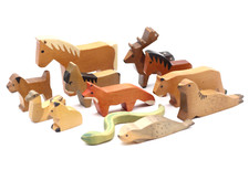 12x holzspielzeug tiere gebraucht kaufen  Münster