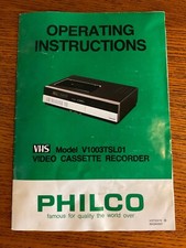 Philco V1003TSL01 VCR VHS gravador de vídeo cassete manual do proprietário vintage comprar usado  Enviando para Brazil