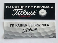 Adesivo de para-choque Titelst 9" x 3" I'd Rather Be Driving A Titleist escolha o seu comprar usado  Enviando para Brazil