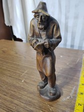 Escultura antiga retrato de espírito bêbado Daumier esculpida em madeira 19ª caixa comprar usado  Enviando para Brazil