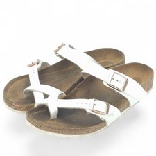 Usado, Sandálias Birkenstock infantis MAYARI Birko-Flor cortiça biqueira branca EUR 33 comprar usado  Enviando para Brazil