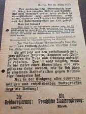 Flugblatt 1920 . gebraucht kaufen  Birstein