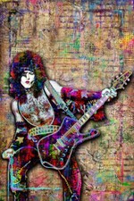 Póster Paul Stanley KISS, PAUL STANLEY KISS Homenaje Arte Pop Envío Gratis EE. UU. segunda mano  Embacar hacia Mexico