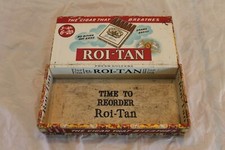Caixa de Charuto Vintage Tabaco El Roi Tan American - Projeto de Artesanato / Jogo / Armazenamento comprar usado  Enviando para Brazil